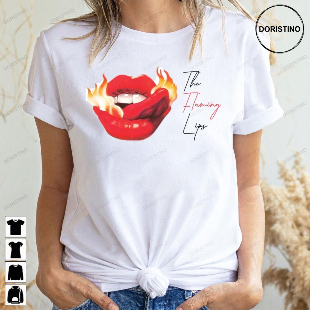 Fire Red Lip The Flaming Lips Awesome Shirts